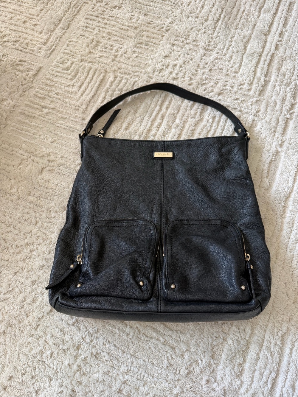 kate spade Black Leather Shoulder Bag